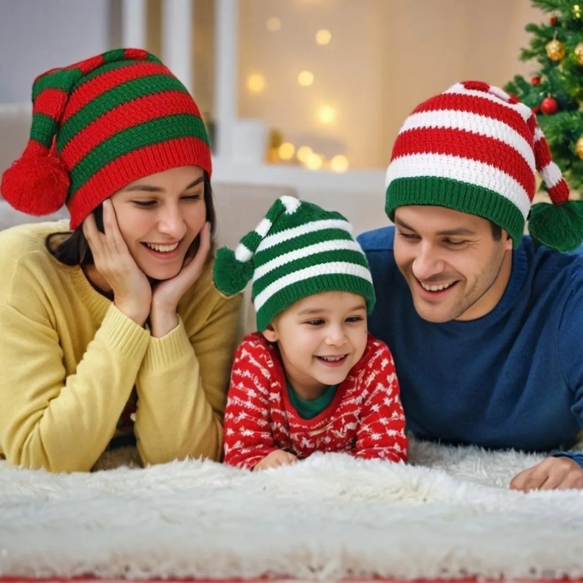 Kids Outdoor Xmas Gifts - Yetişkinler Çocuklar Noel Şapkaları dokunmamış Kumaş