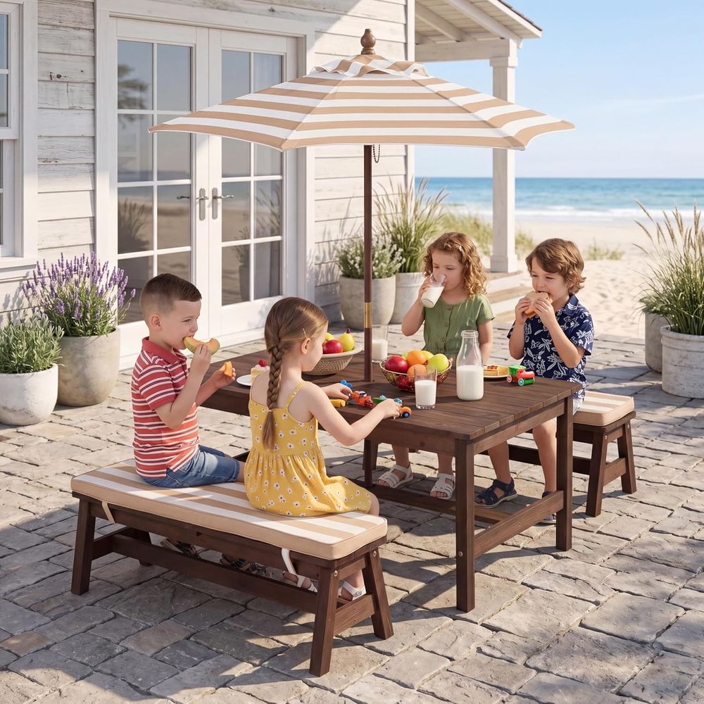 Kids Outdoor Bench - Çocuk Piknik Masası, Büyük 42“x 23”