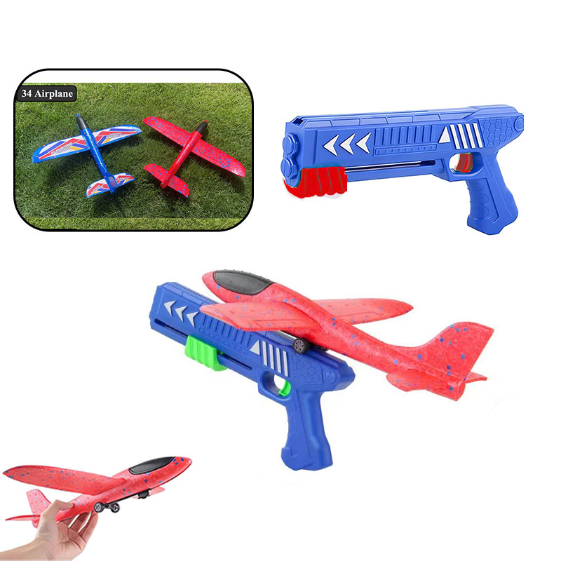 Kids Outdoor Xmas Gifts - Çocuklar 24/34 cm Köpük Uçak Başlatıcısı