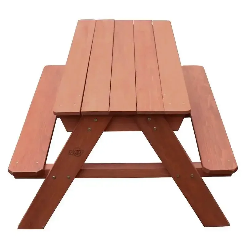 Kids Outdoor Bench - -Açık Piknik Ahşap Bank Ahşap Kaplı