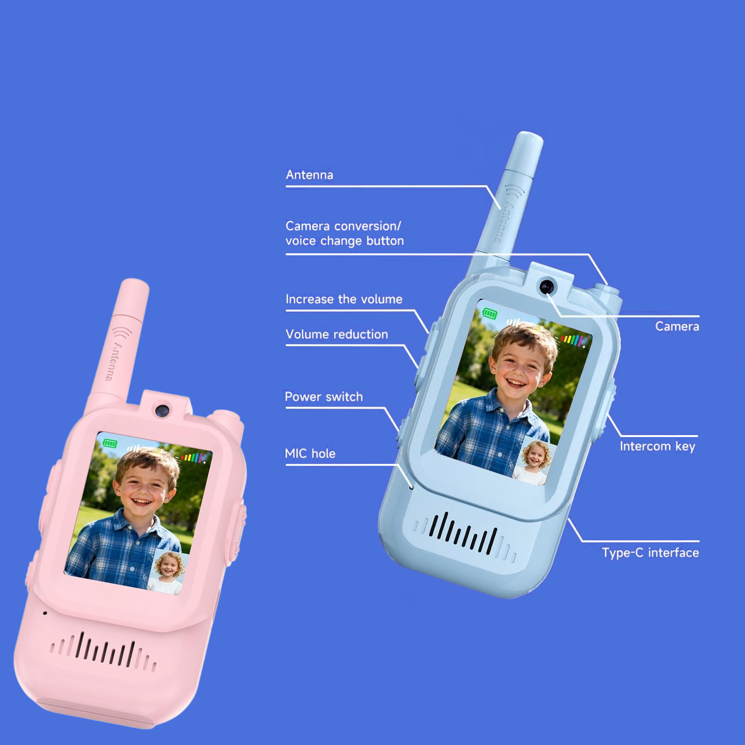 Kids Outdoor Voices - Çocuklar için 2'li Paket Ekranlı Görüntülü