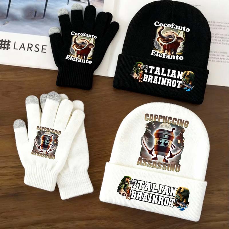 Kids Outdoor Xmas Gifts - 2 adet İtalyan Brainrot Hayvanlar Örme
