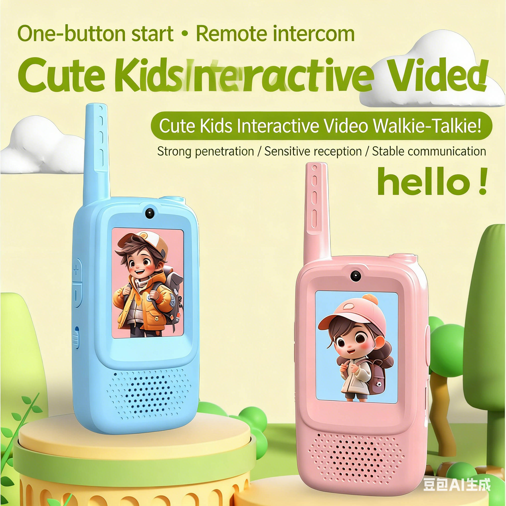 Kids Outdoor Voices - 2 adet Video çocuk Video Walkie