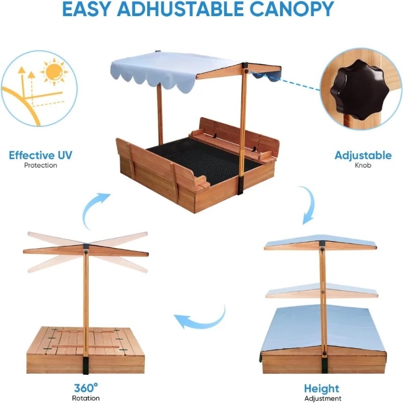 Ahşap Çocuklar İçin Kum Havuzu - Kids Outdoor Bench incelemesi ve fiyatı