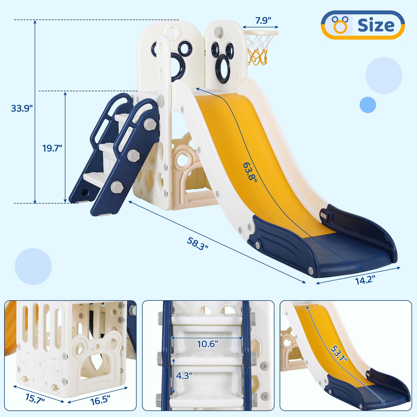 6'sı 1 Arada Çocuk Kaydıraklı  - Kids Outdoor Climber incelemesi ve fiyatı