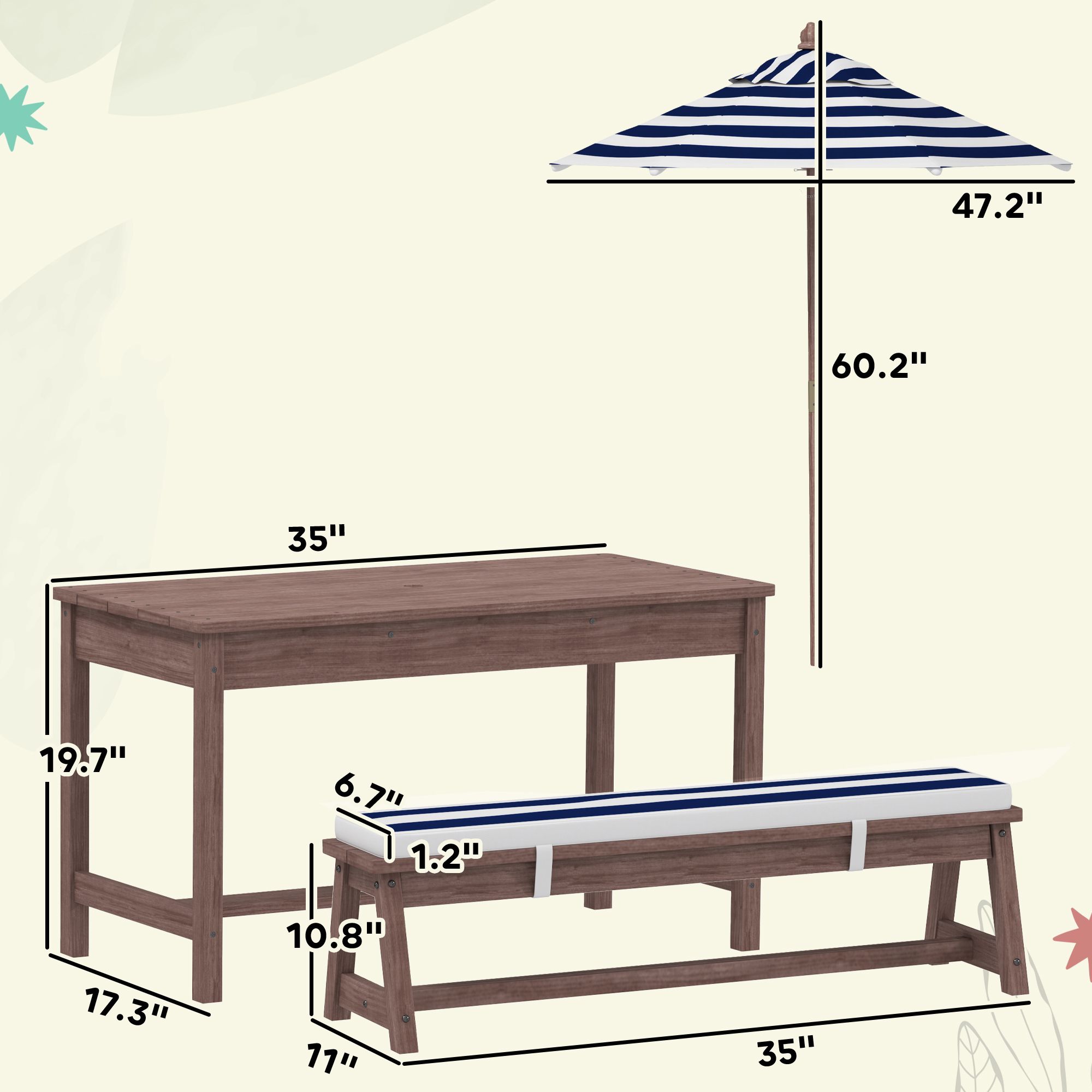 Açık Hava Ahşap Çocuk Piknik M - Kids Outdoor Bench incelemesi ve fiyatı