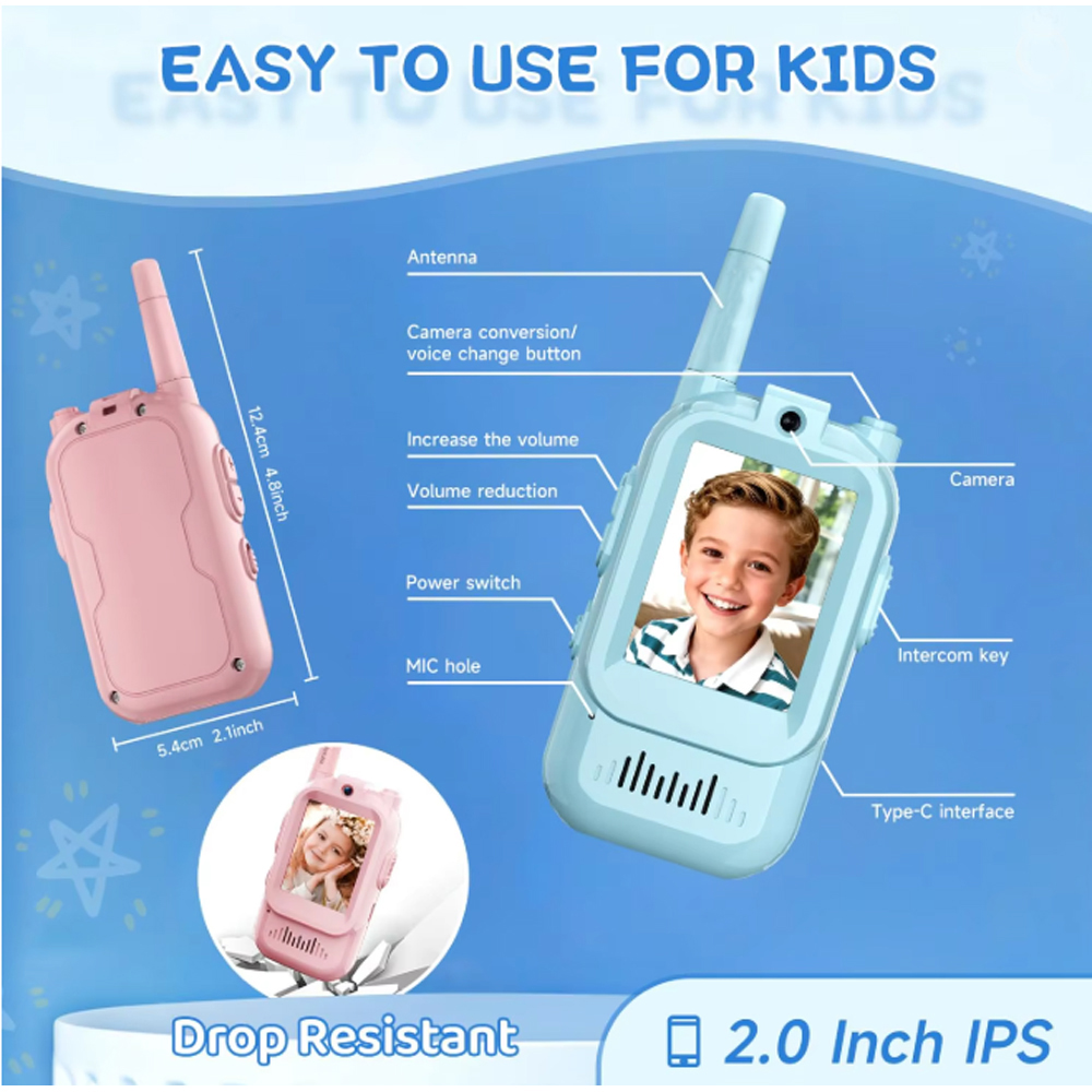 2 adet Video Walkie Talkies Mi - Kids Outdoor Voices incelemesi ve fiyatı