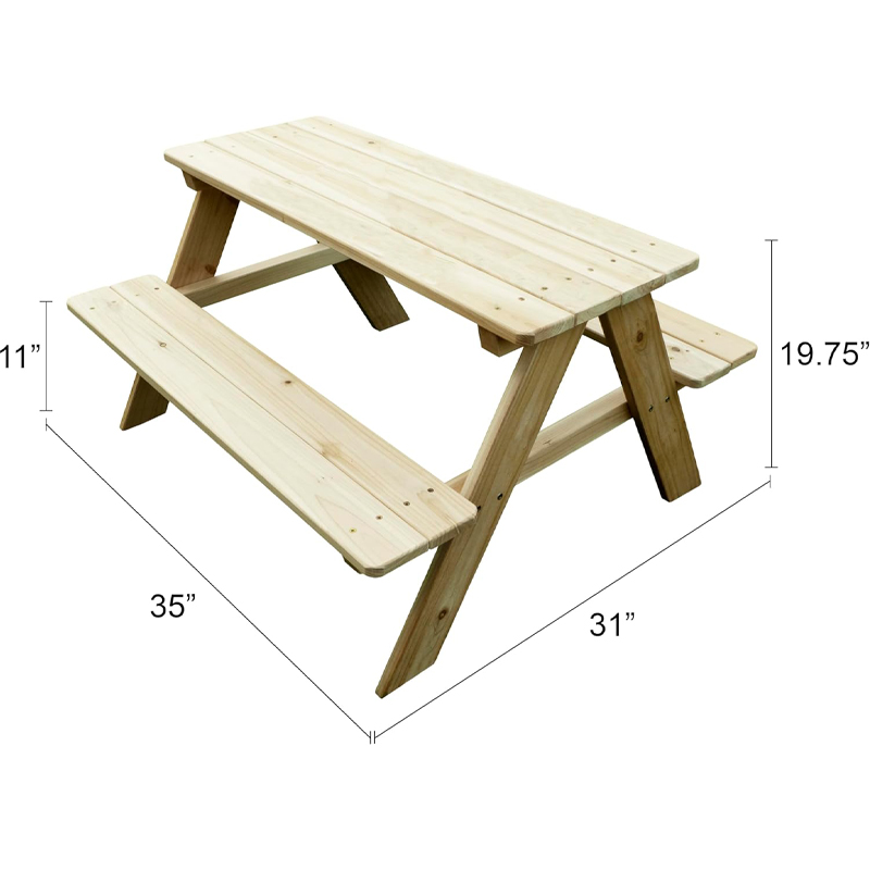 Ahşap Çocuk Piknik Masası ve B - Kids Outdoor Bench incelemesi ve fiyatı
