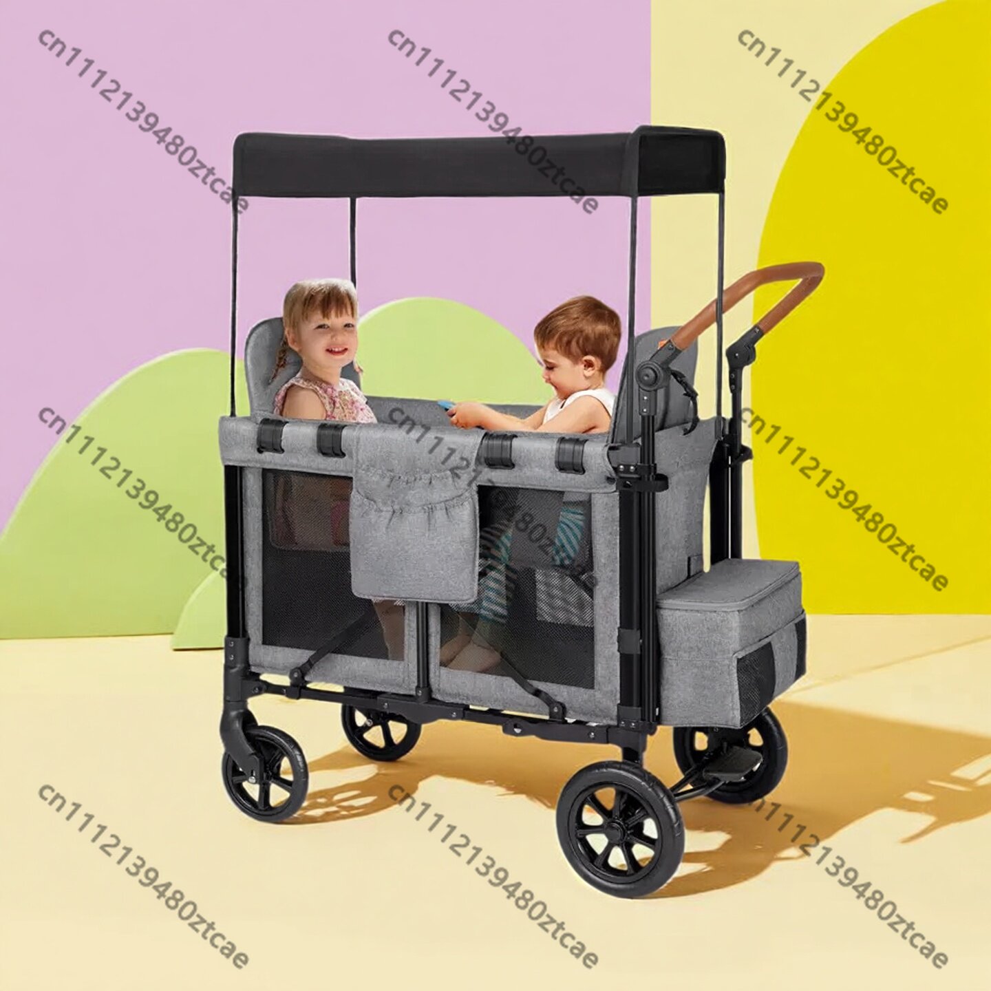 İkiz Bebek Arabası Dört Çocukl - Kids Outdoor Wagon incelemesi ve fiyatı