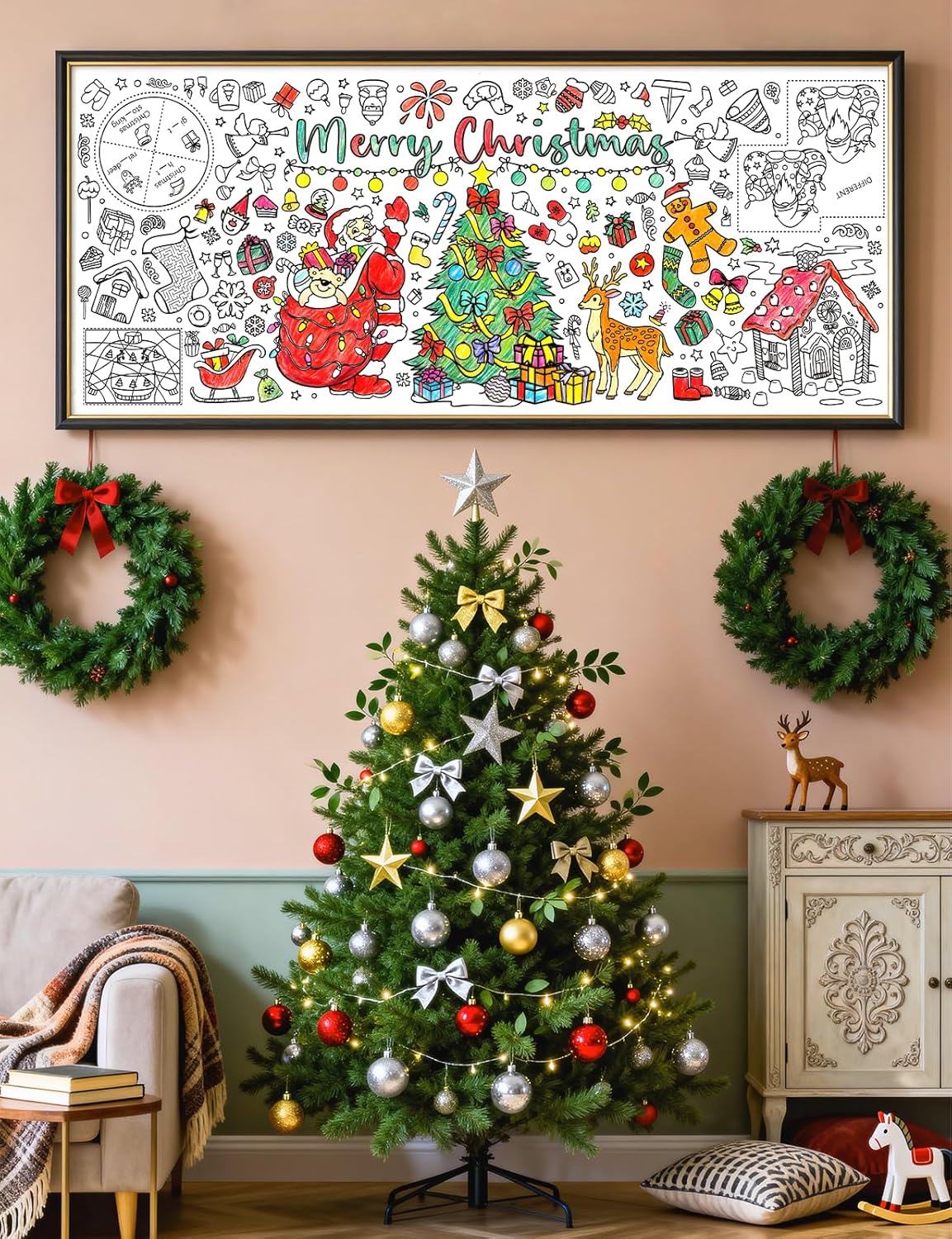 Noel Dev Boyama Posteri Masa Ö - Kids Outdoor Xmas Gifts incelemesi ve fiyatı